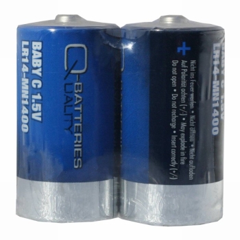 Q-Batteries Alkaline C, Baby LR14-SP2, 1.5 V