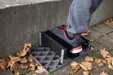 Schuh- und Stiefelreiniger Metall anthrazit pulverbeschichtet