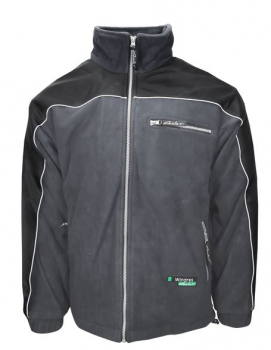 Microfleecejacke, anthrazit/schwarz