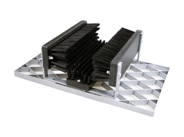 Schuh- und Stiefelreiniger Metall anthrazit pulverbeschichtet