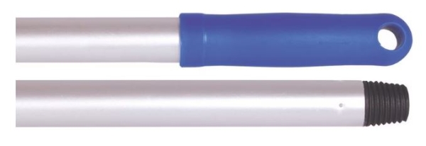 Aluminiumstiel mit Lochung und mit Schraube