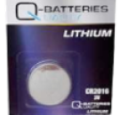 Q-Batteries Lithium - Knopf CR 2016-BP5, 3.0 V